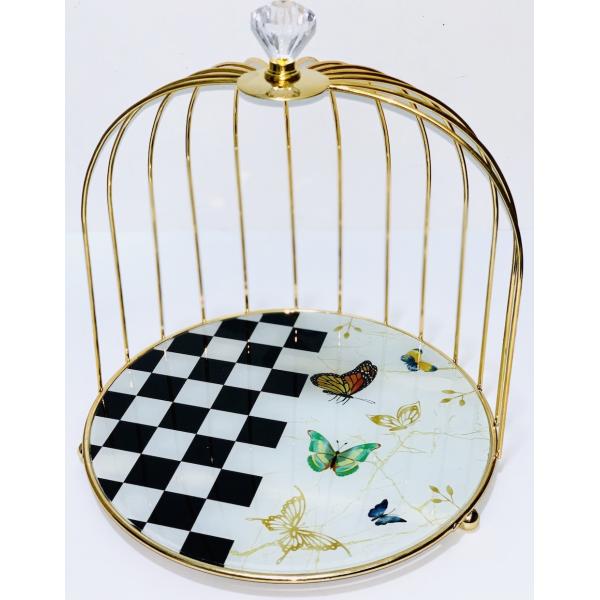 Golden sweets display cage 